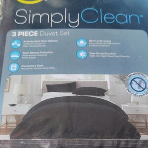 Black 3-Piece Duvet Cover Set